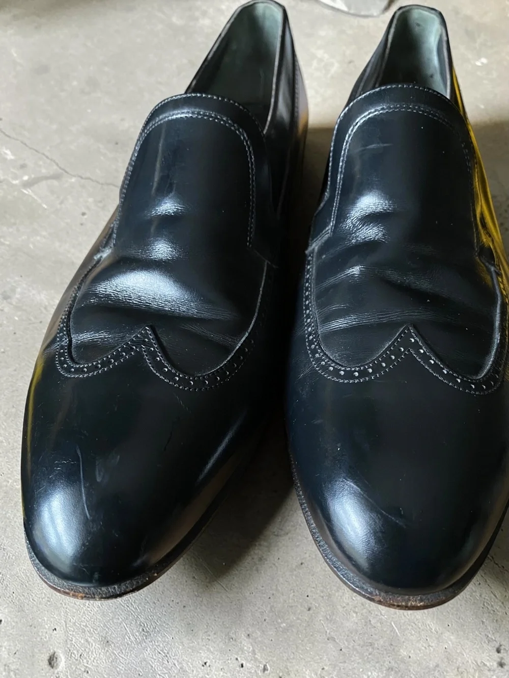 Bally Men Loafers 10 D Slip On Black Leather Parawet Vintage Graham Swiss Dress